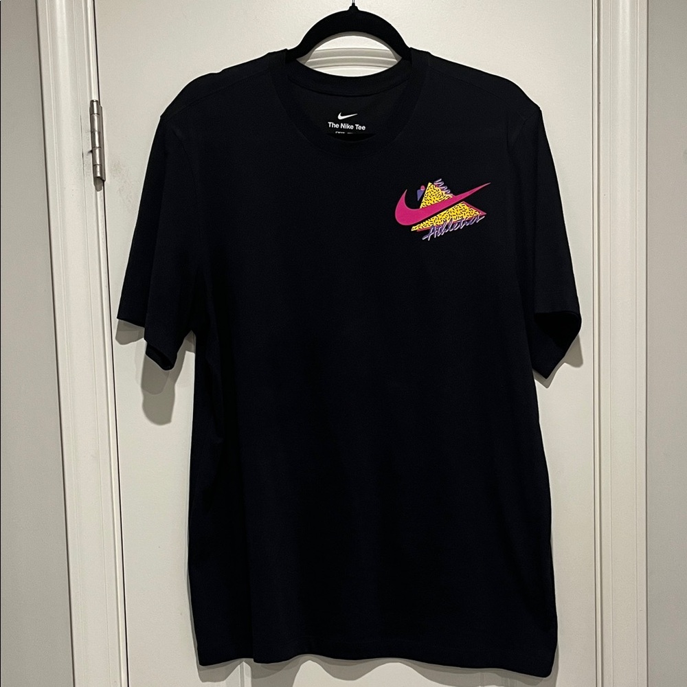 The Nike Tee Black w/ Vibrant Logos